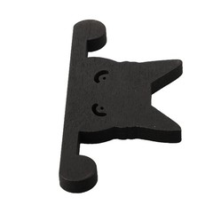 Wooden Black Cat Garden Decoration Perfect for Courtyard and Outdoor Spaces