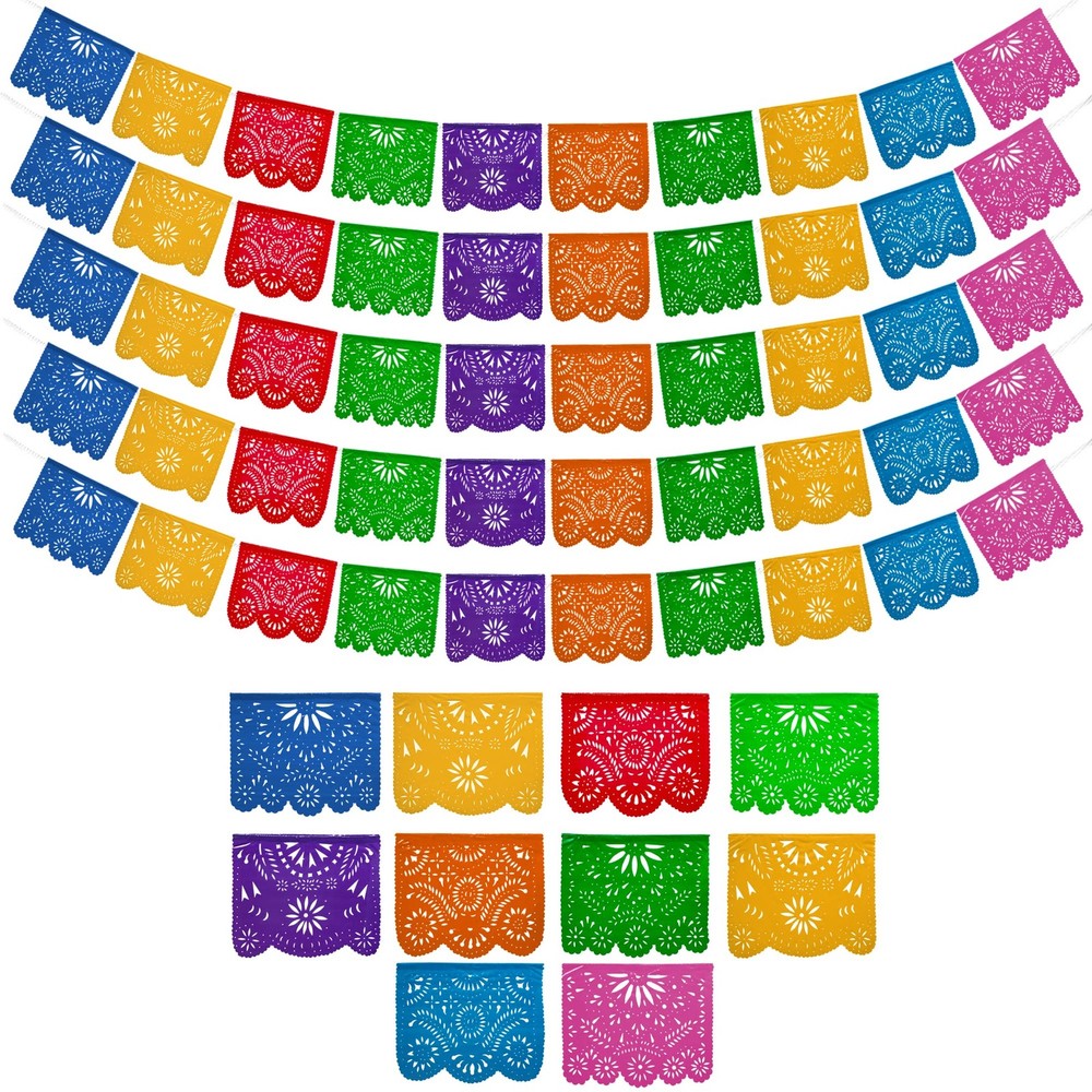 Mexican Party Banners Papel Picado Mexicano para Fiesta Themed Party Decorations