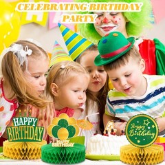 12 Pcs Green and Gold Decorations Table Decoration Happy Desktop Decoration H…