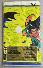 Unique Inc Batman & Robin Plastic Table Cover 54″ x 84″ VINT. NEW Carnival Caper