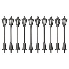 Model LED Street Lamp 10pcs Scenery Street Layout Accessories Train DIY New