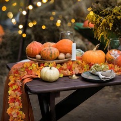 13FT Fall Leaf Garlands 2 PCS Garland for Mantle 2 PC, A –