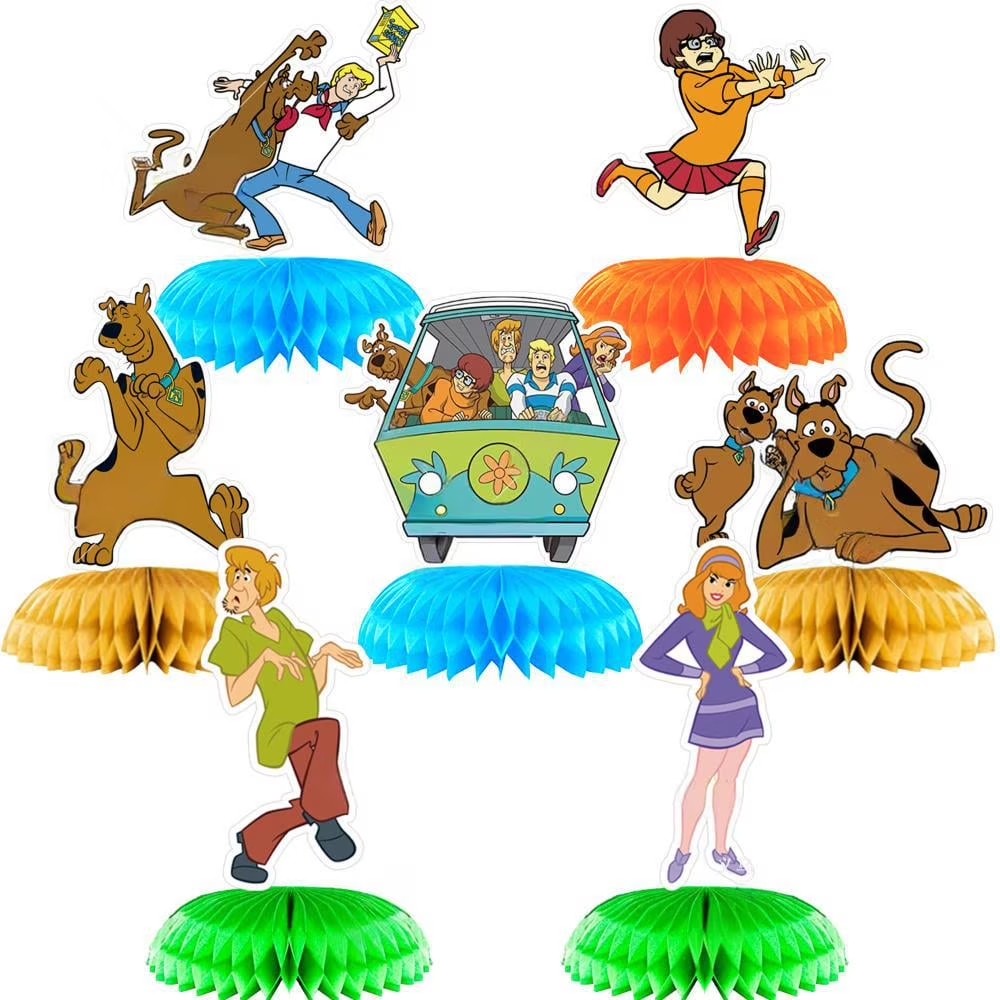 Scooby Honeycomb Centerpieces 3D Table Decorations Party Supplies