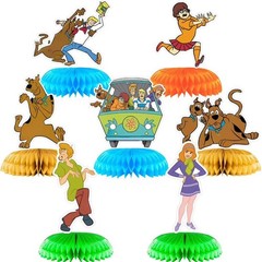 Scooby Honeycomb Centerpieces 3D Table Decorations Party Supplies