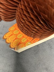 Vintage Hallmark Turkey Thanksgiving Honeycomb Centerpiece See Description**