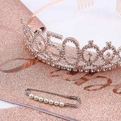 Elegant 50 & Fabulous Sash & Rhinestone Tiara Set for 50th Birthday Celebrations