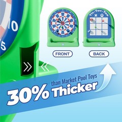 Funscape Kids Inflatable TicTacToe Pool Toy, Fun Swimming Pool Soft Ball Toss…