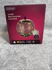 Lumineo Ball Light Decoration 40 Warm White AA Battery Operated LEDs 15cm (5.9”)
