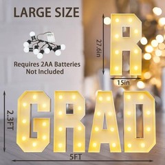 2.3FT Marquee Number Lights – 2026 Graduation Sign, Light-Up Letters for Party D