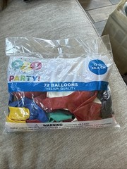 321 Party Balloons Helium Quality 72Count 12 in Assorted Colors New