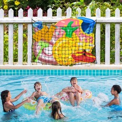 Extra Large Pool Toy Float Storage Net with Hooks and Cable Ties, 71×47»