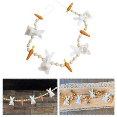 1 Meter Easter Atmosphere Decoration with Wooden Beads and Playful Design