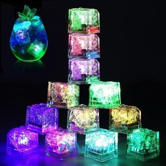 12~60Pcs Light up Ice Cubes for Drinks – Multi Color Fast Flashing Led Ice Cubes