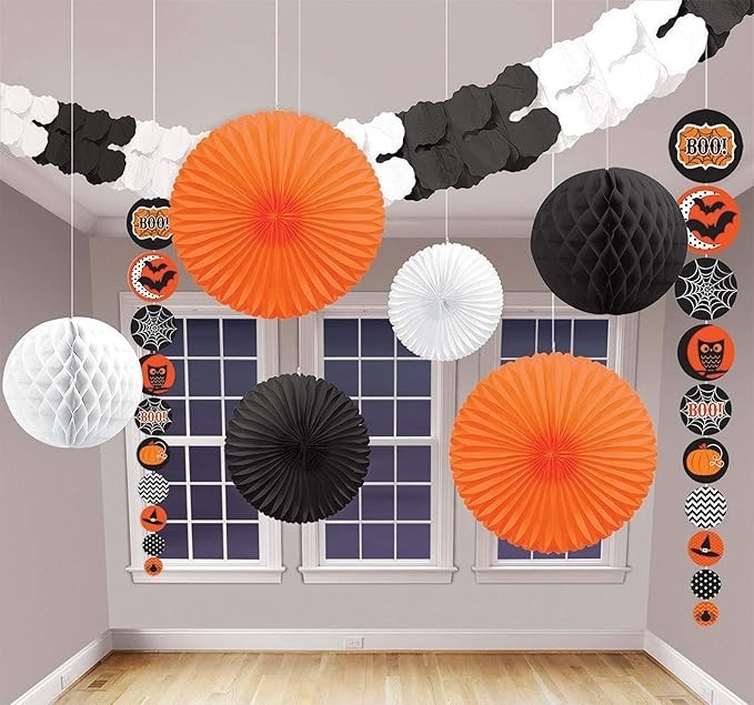 Amscan New Age Scare Halloween Party Assorted Room Decorating Kit (Pack of 9), M
