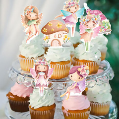 Fairy Cupcake Toppers 48Pcs Fairy First Birthday Party Decorations Fairy Garden