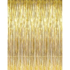 Metallic Tinsel Foil Fringe Curtains Party Photo Backdrop Gold Streamers for