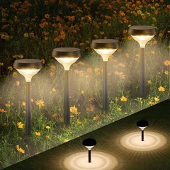 Linkind Solar Lights Outdoor 8 Pack, Solar Pathway Lights, Warm White Landsca…