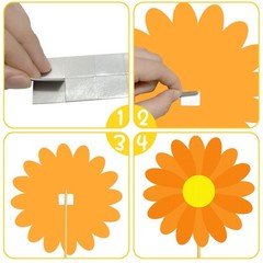 12 PCS Daisy Theme Centerpiece Sticks Groovy Spring Flower Table 70s Hippie