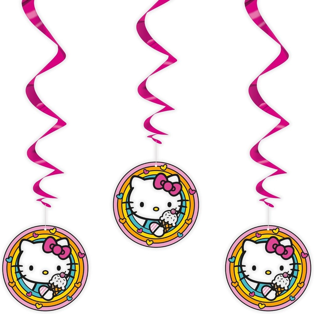 Hello Kitty 3 Ct Hanging Swirls 26″ Decorations