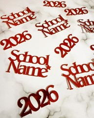 25 x Pieces Personalised Prom Decor, Table Scatter, Prom 2026, School Name