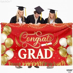 XtraLarge Congrats Grad Banner – 72×44 Inch | Congrats Grad Backdrop for Red …