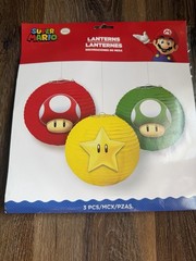 Nintendo Super Mario Party Lantern Set 3pc LOT OF 4