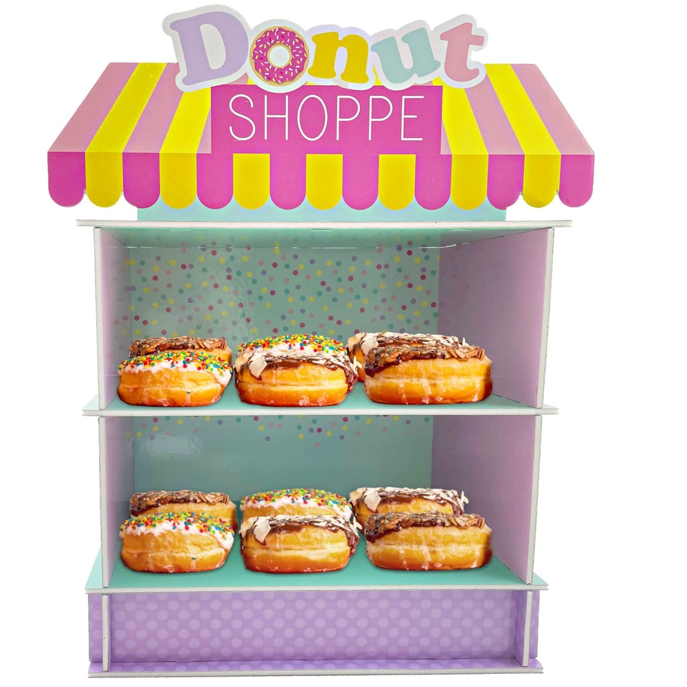 2 Tier Donut Stand for Donut Party Supplies & Decorations, Cupcake Stand Dess…