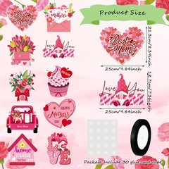 2 Sets Happy Mother’s Day Decorations Door Banners Mothers Day Porch Signs Pi…