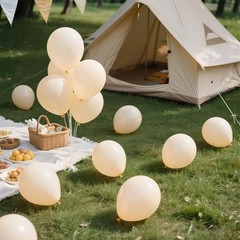 Cream Balloons Latex Party Balloons 100 Pack 12 inch Round Beige Neutral Sand…