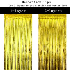 Red Gold Metallic Tinsel Foil Fringe Curtain Graduation Wedding Anniversary …