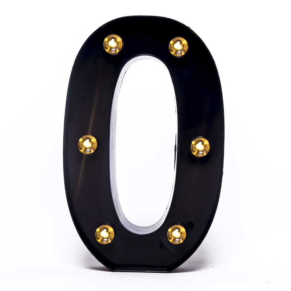 Black Light Up Numbersblack And Gold Party Decorationsmarquee Numbersblack Room