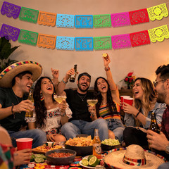 OHOME Cinco De Mayo Decorations – Papel Picado Banner Streams | Mexican…