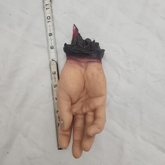 Halloween Scary Decorations Severed Hand, Brain, Lights, Blood, Web Party Props
