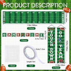 3 Pcs Football Party Decoration Set, Football Porch Signs Sport Theme Floor R…