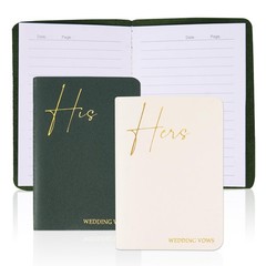 2 Pcs Wedding Vow Books His and HersWedding Vows Journal Wedding Day Offician…