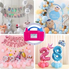 Electric Balloon Pump, Portable 2 Modes Balloon Blower Machine with 14 Balloo…