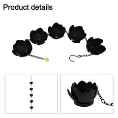 Efficiently Guide Water with This Beautiful Lotus Rain Chain 1 2 Meter