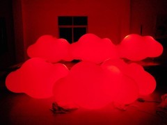 9.84FT PVC Inflatable Cloud Balloons Indoor Hanging Decoration for Party Event