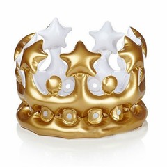 Unisex Inflatable Kid Crown PVC Reusable Cosplay Children Crown Decoration ZVFU