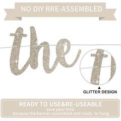 Glitter The Beginning of A New Chapter Banner, Farewell party Champagne