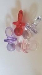 CraftbuddyUS 10pcs x (2in x 1inch) MIXED Colors Acrylic plastic Pacifier Charm