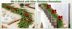 2Pcs 6Ft Artificial Norfolk Pine Garlands Artificial Christmas Garlands Greenery