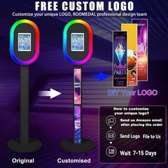 Portable Photo Booth for iPad 10.2″ 10.5″ 10.9″ 11″ 12.9″ 13″ RGB Ring Light