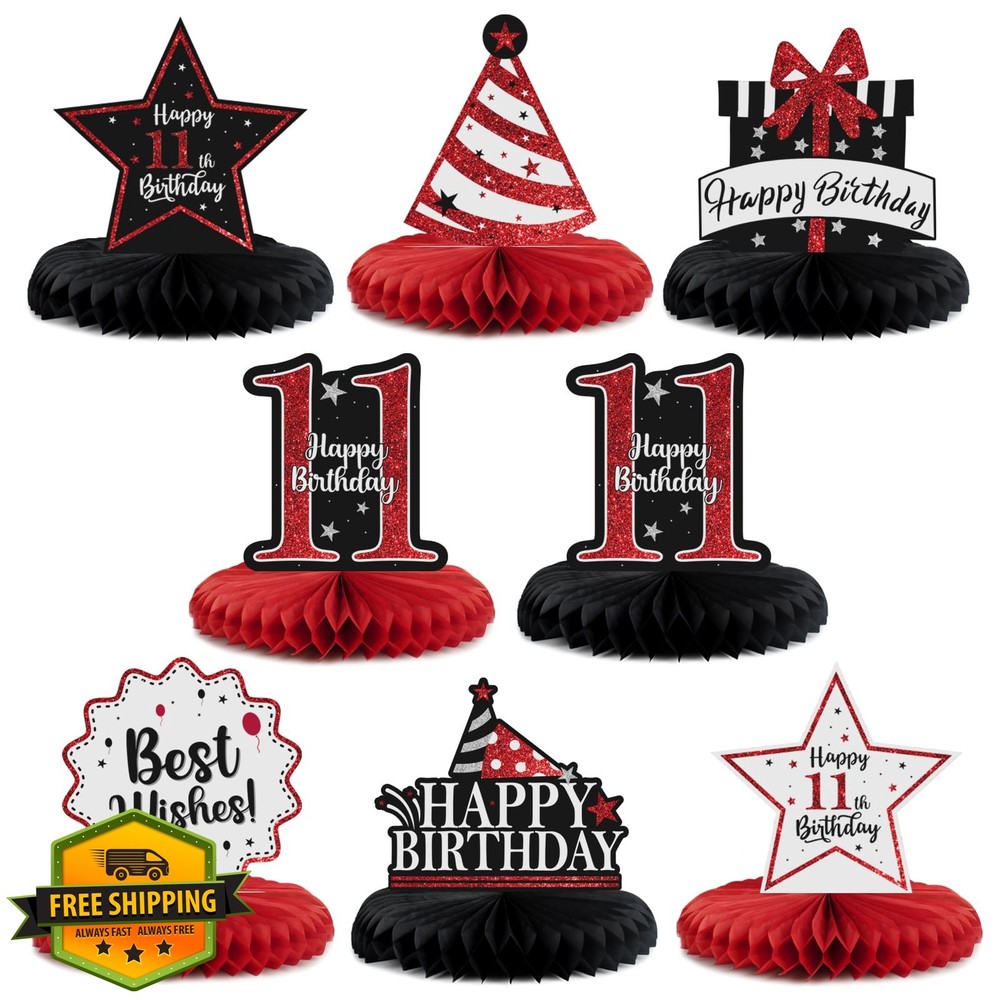 LASKYER 11th Shiny Red Honeycomb Centerpiece