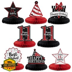 LASKYER 11th Shiny Red Honeycomb Centerpiece