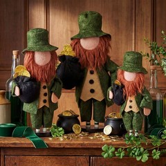 3 Pcs St. Patrick’s Day Leprechaun Table Decoration Irish Leprechaun Doll for…