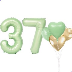 40 inch Sage Green 37th Birthday Decorations Olive Green 37 Balloon Number fo…