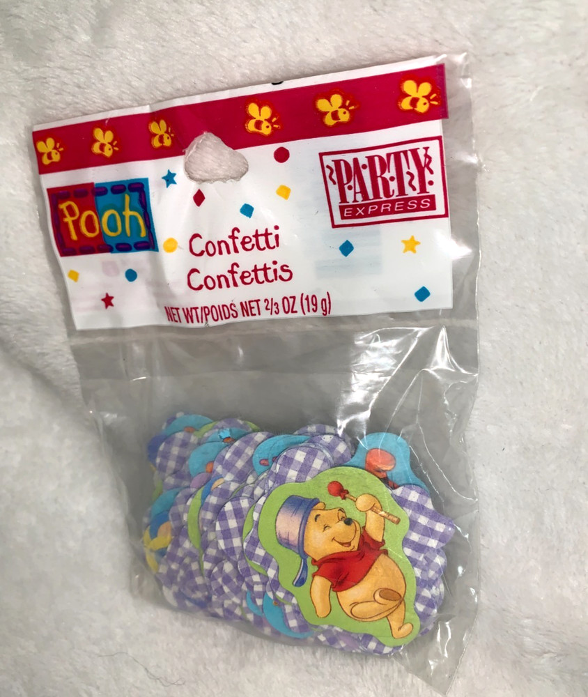 New VTG Hallmark Disney Winnie The Pooh & Friends Confetti Party Decoration
