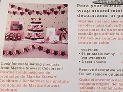 MARTHA STEWART ~ Print to Personalize CANDY BAR WRAPPERS Valentines Day HEART
