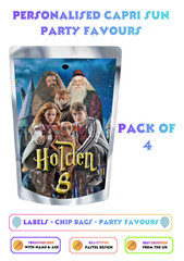 Personalised Wizard Capri Sun Labels Birthday Party Decorations UK